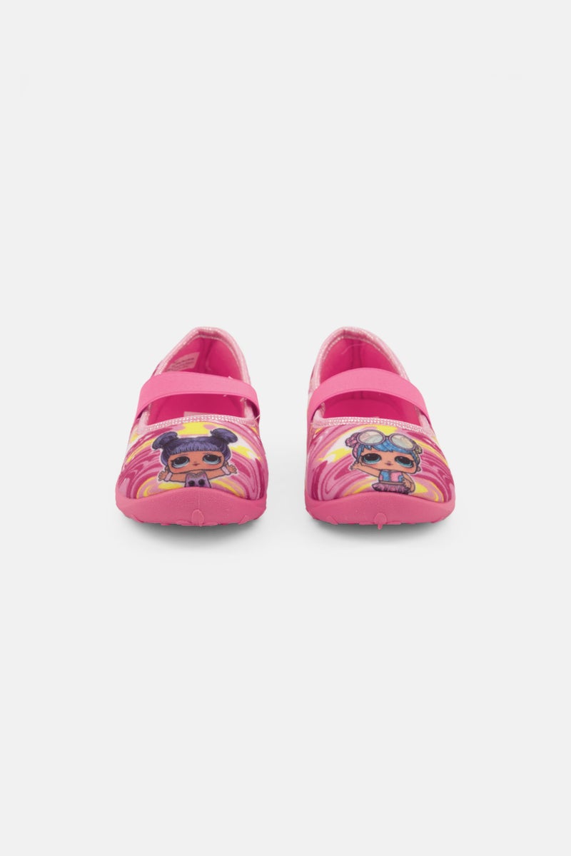 L.O.L. Surprise! Kids Girl Slip On Ballerina Shoes, Pink Combo - Image 4